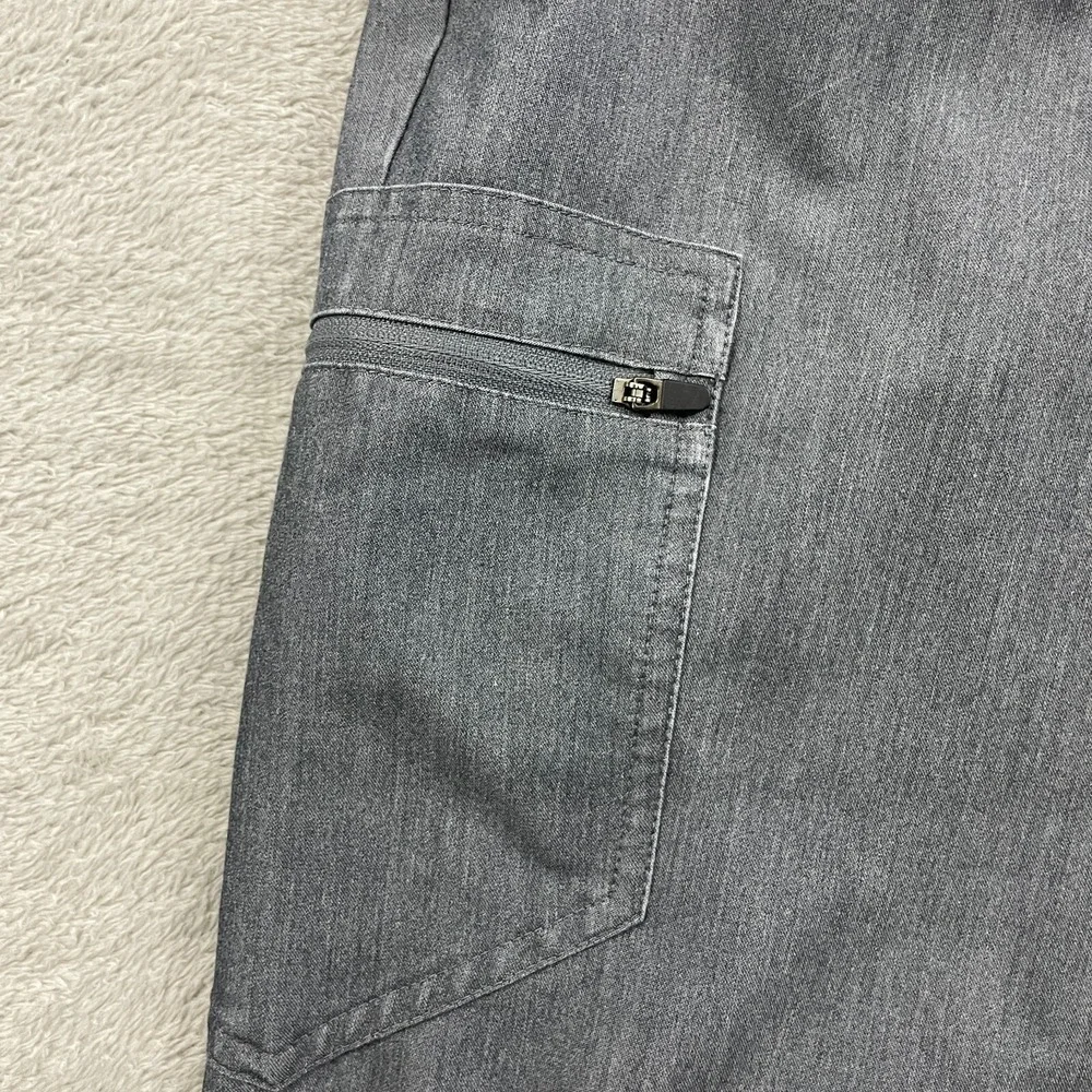 FIGS Zamora Jogger Scrub Pant Womens XS Gray Slim Fit Elastic Waist Pocket Nurse - Picture 7 of 15